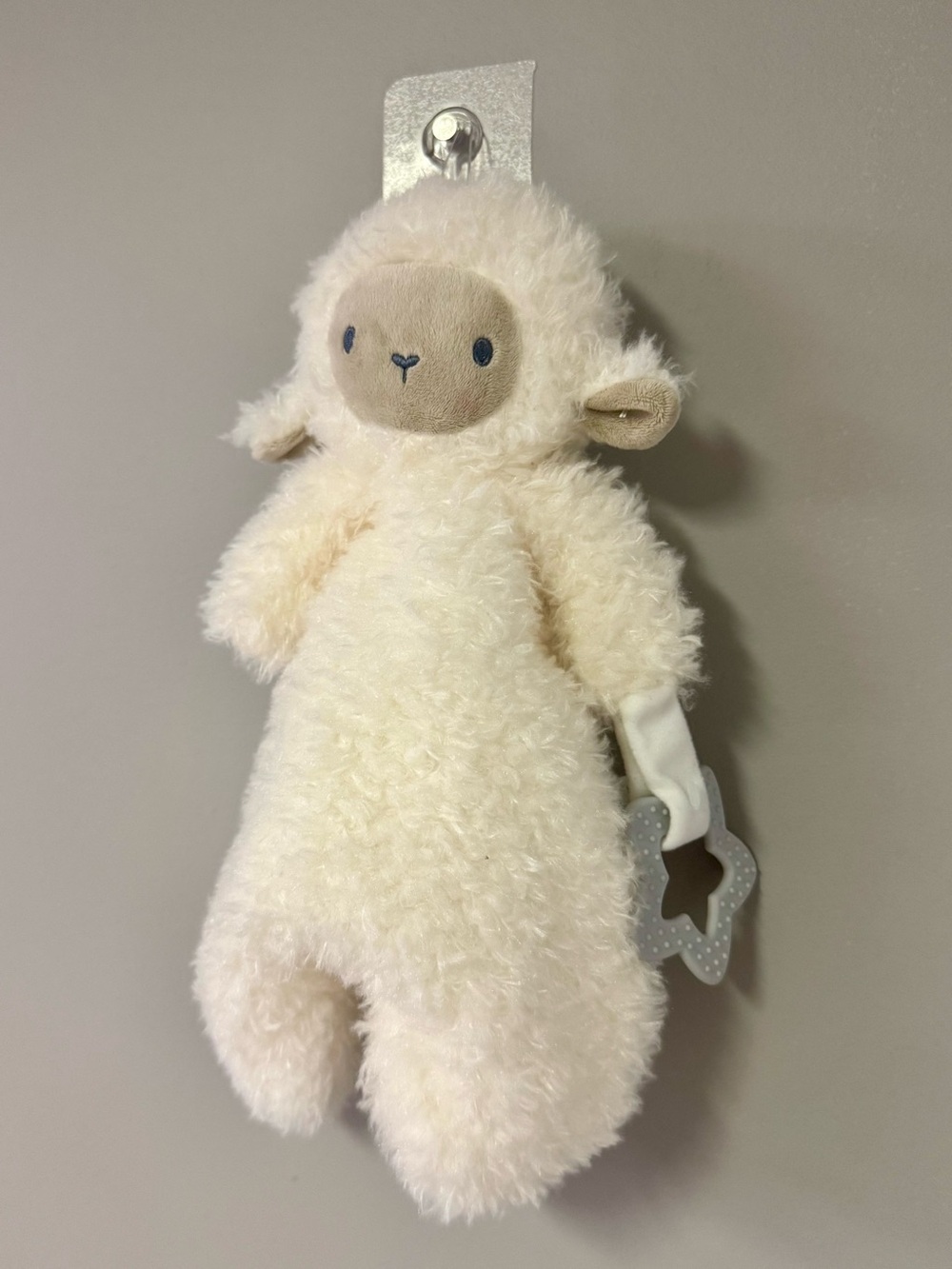 Carter's Cream and Beige Lamb Plush with Star Teether